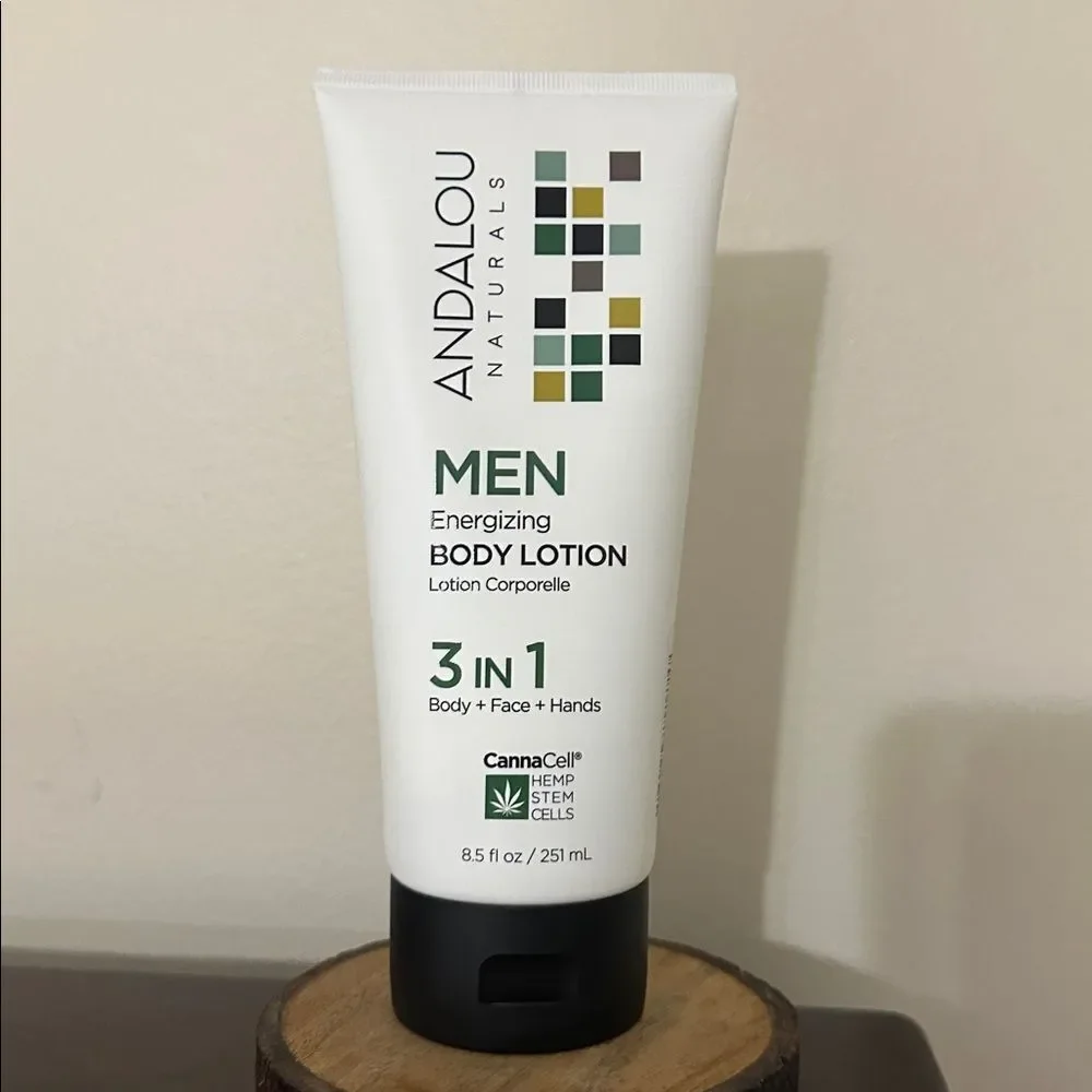 ANDLOU Naturals Men’s Body Face Hands Energizing Conditioning Lotion